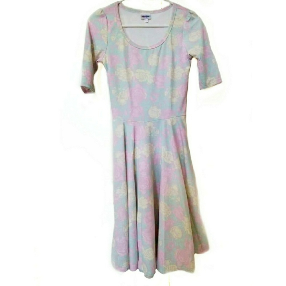 NWOT! Lularoe Nicole pastel floral dress